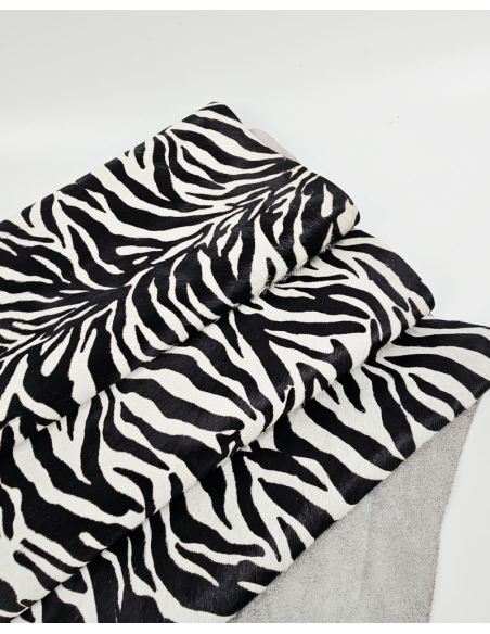 Zebra 26 Cavallino Calfskin Hair on Hide Leather