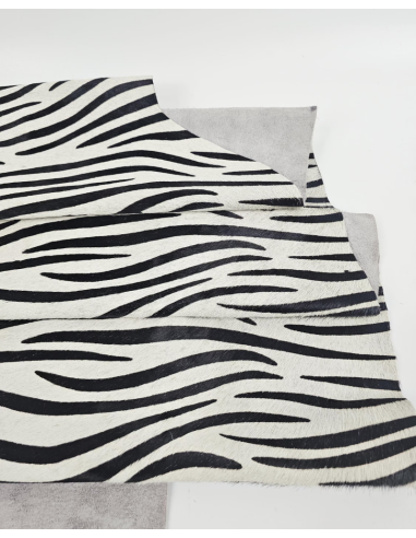Zebra Cavallino Calfskin Hair on Hide Leather