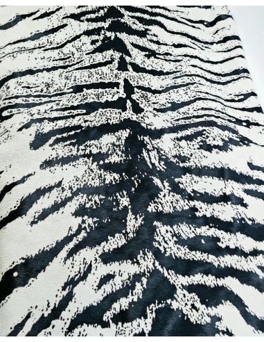 Snow Tiger Hair on Hide Leather