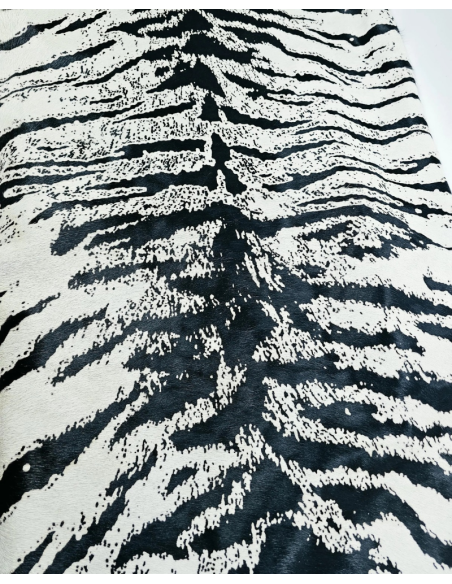 Snow Tiger Hair on Hide Leather