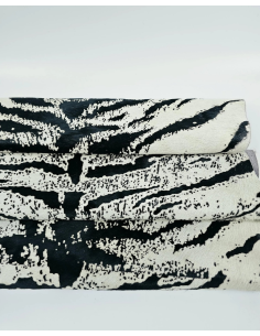 Snow Tiger Hair on Hide Leather 2