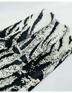 Snow Tiger Hair on Hide Leather