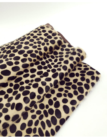 Dalmatian Hair on Hide Leather