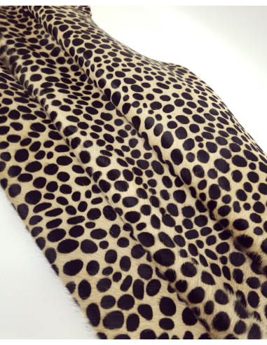 Dalmatian Hair on Hide Leather