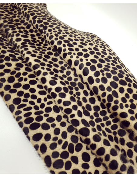 Dalmatian Hair on Hide Leather
