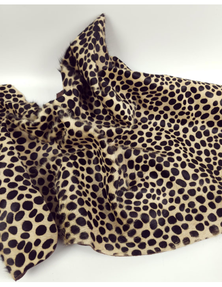 Dalmatian Hair on Hide Leather