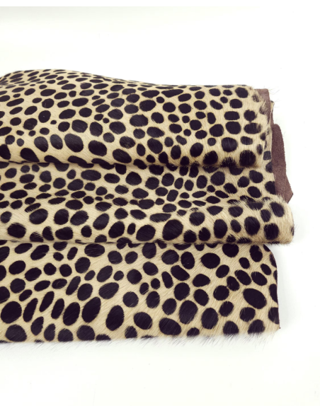 Dalmatian Hair on Hide Leather