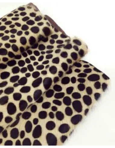 Dalmatian Hair on Hide Leather