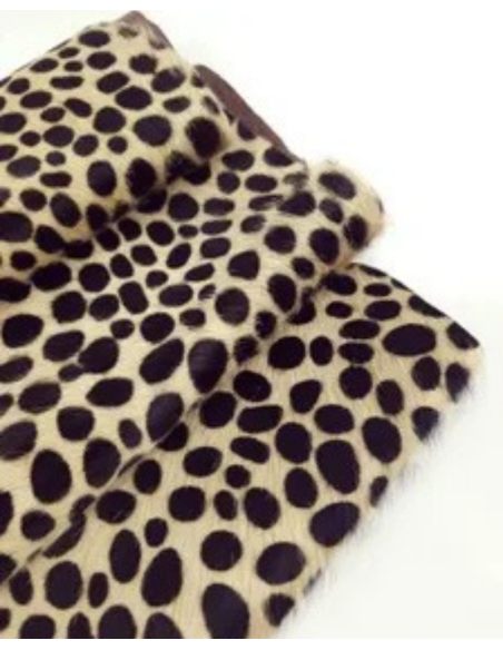 Dalmatian Hair on Hide Leather