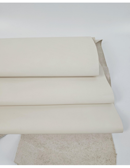 Coconut Milk Nova Fine Grain Calf Skin Leather