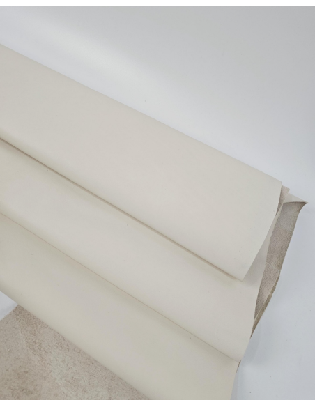 Coconut Milk Nova Fine Grain Calf Skin Leather