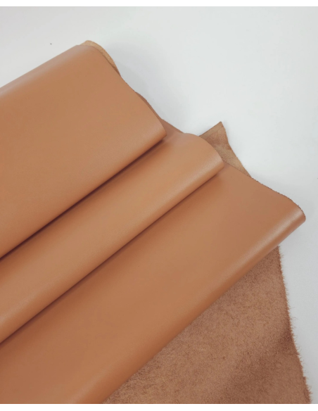 Tomato Cream Nova Fine Grain Calf Skin Leather
