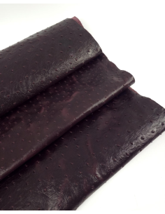 Vineyard Wine Vintage Pull Up Ostrich 2024 Embossed Texture Bovine Leather