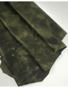 Military Olive Ostrich 2024 Embossed Texture Bovine Leather