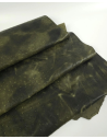 Military Olive Ostrich 2024 Embossed Texture Bovine Leather