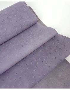 Languid Lavender Ostrich 2024 Embossed Texture Bovine Leather