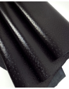 Black Shine Ostrich 2024 Embossed Texture Bovine Leather
