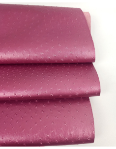 Pink Metallic Ostrich 2024 Embossed Texture Bovine Leather 2