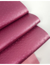 Pink Metallic Ostrich 2024 Embossed Texture Bovine Leather
