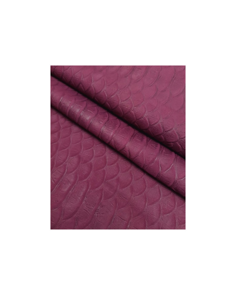 Burgundy Soft Snake Anaconda Embossed