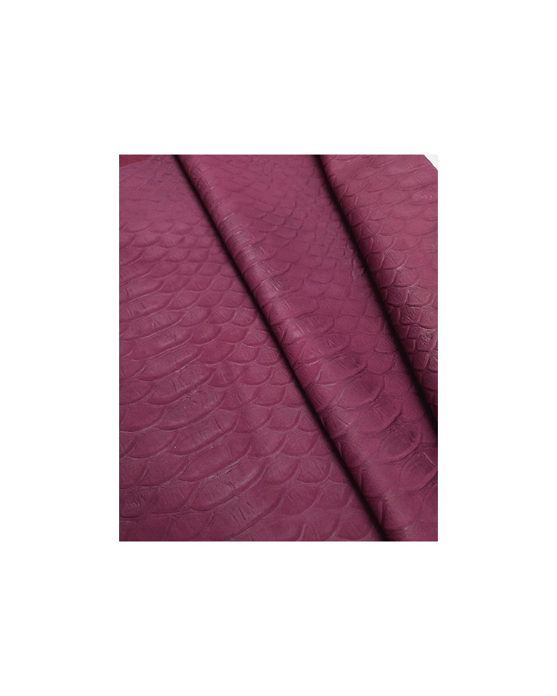 Burgundy Soft Snake Anaconda Embossed
