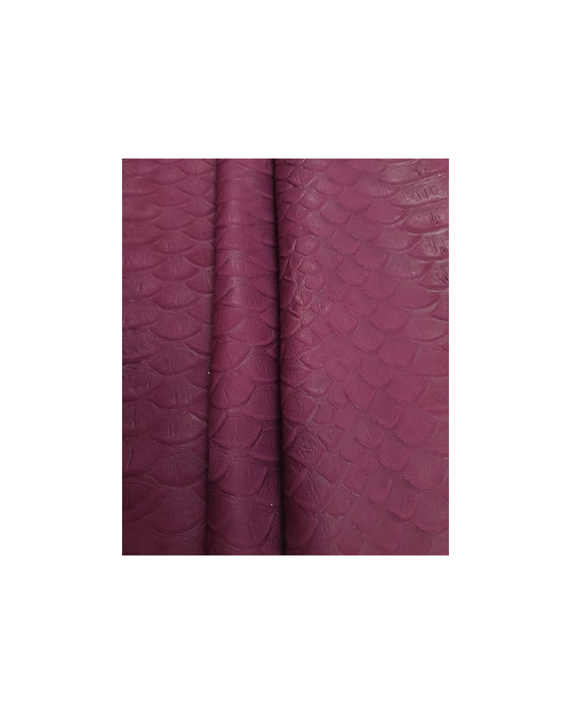 Burgundy Soft Snake Anaconda Embossed
