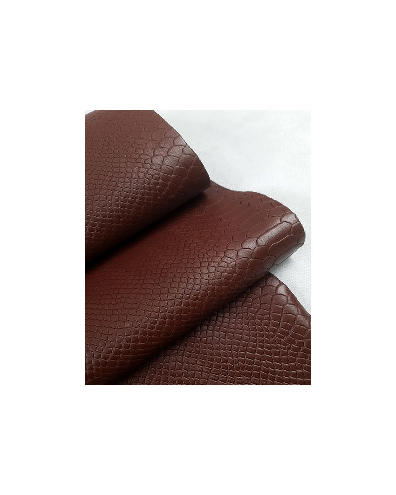 Chocolate Anaconda Embossed Amazing Relief Snake 0Z 1988 Leather