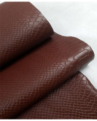 Chocolate Anaconda Embossed Amazing Relief Snake 0Z 1988 Leather