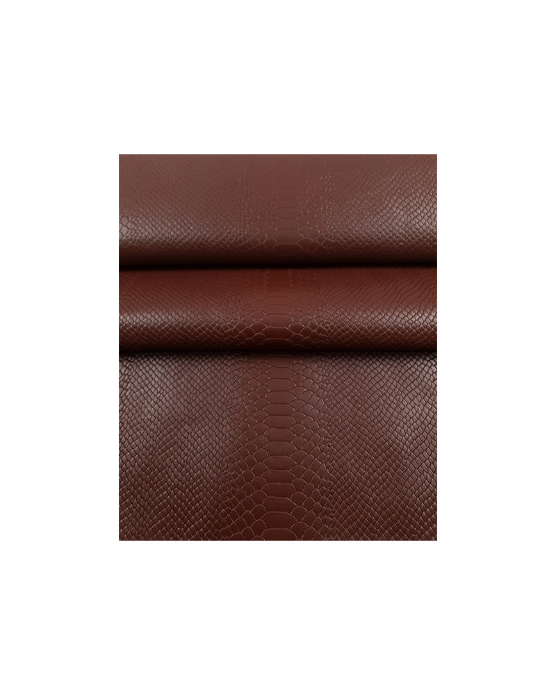 Chocolate Anaconda Embossed Amazing Relief Snake 0Z 1988 Leather