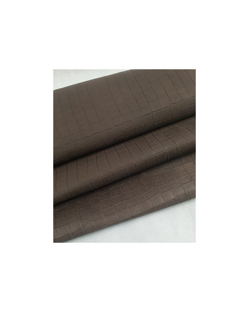 Brown Coffee Embossed Amazing Relief Croco 0Z 1982