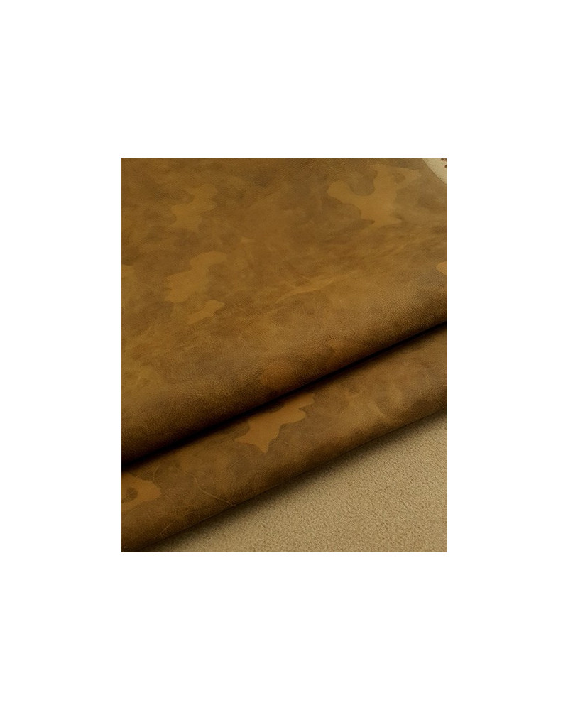 Brown and Beige Camo Wool Laundered Calf