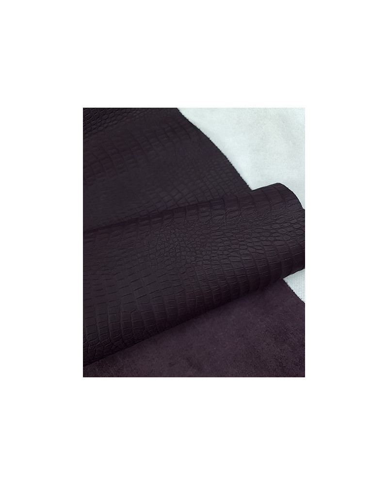 Dark Purple Crocodile Printed