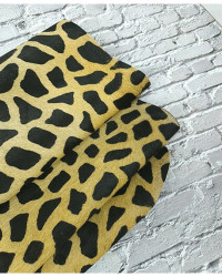 Giraffe Hair on Hide Leather (Animal Print)