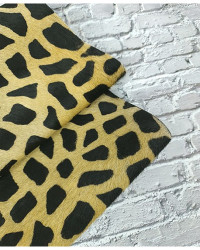 Giraffe Hair on Hide Leather (Animal Print)