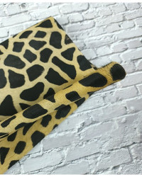 Giraffe Hair on Hide Leather (Animal Print)